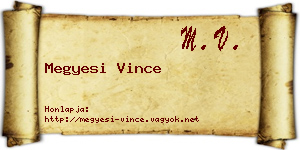 Megyesi Vince névjegykártya